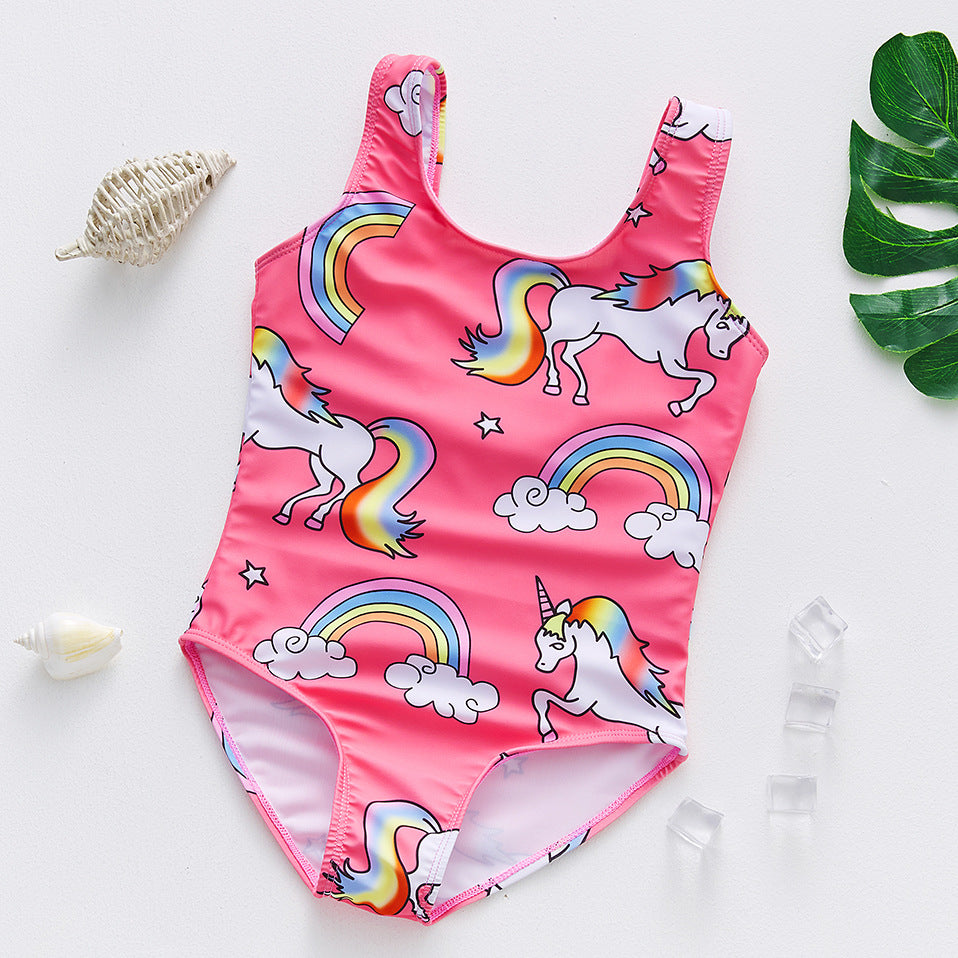 GIRLS SWIMSUIT WITH UNICORNS