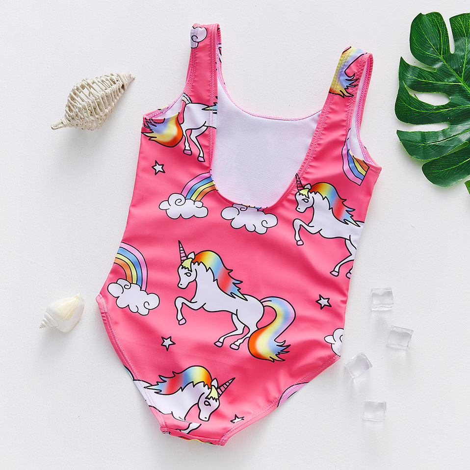 GIRLS SWIMSUIT WITH UNICORNS
