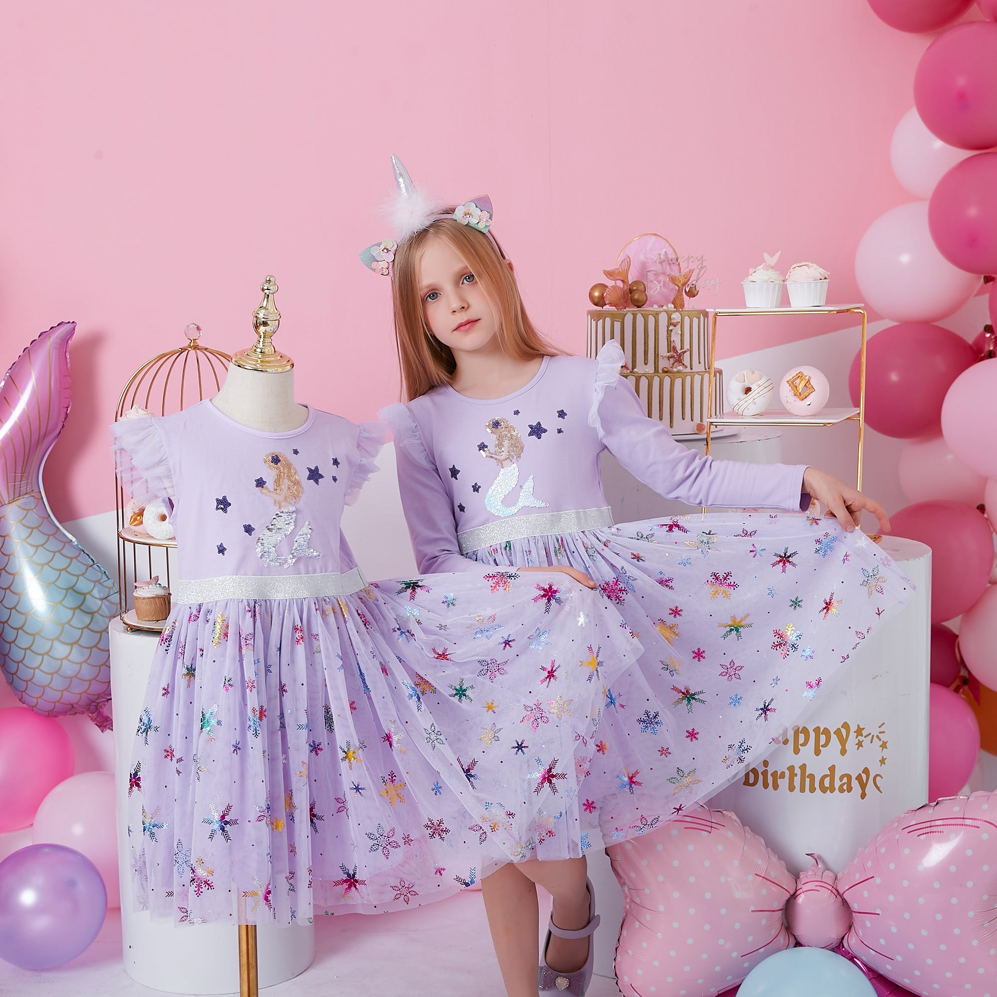 LONG SLEEVED MERMAID DRESS - 10789