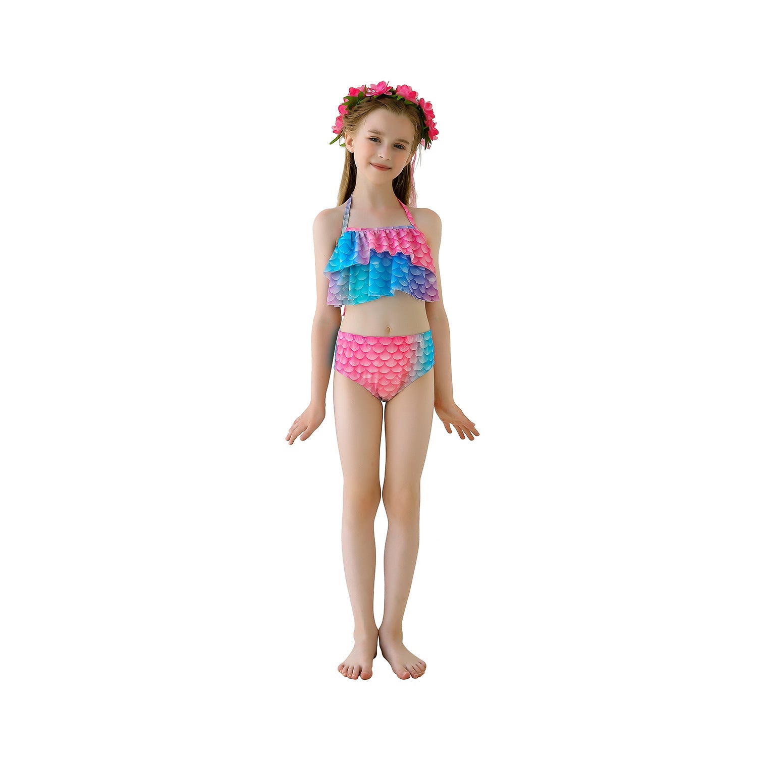 SET OF BIKINI SWIMSUIT FOR GIRLS WITH MERMAID TAIL - 11997