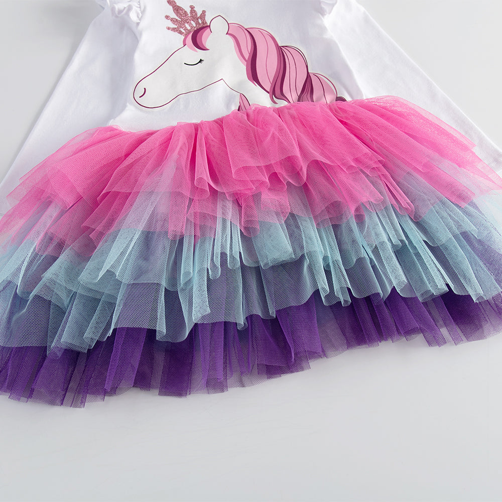 LONG SLEEVED DRESS WITH UNICORN - 10800