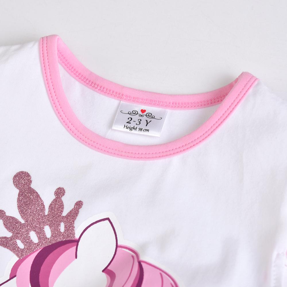 SHORT SLEEVED DRESS WITH UNICORN - 10000
