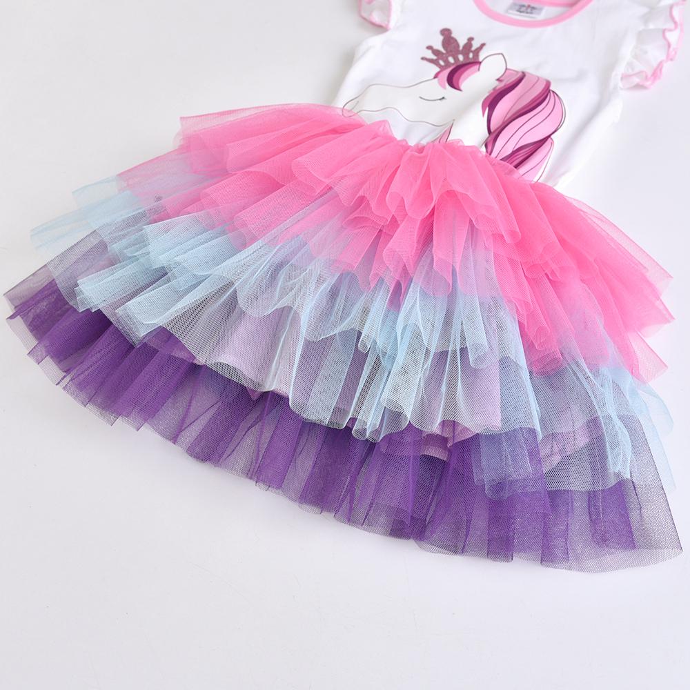 SHORT SLEEVED DRESS WITH UNICORN - 10000