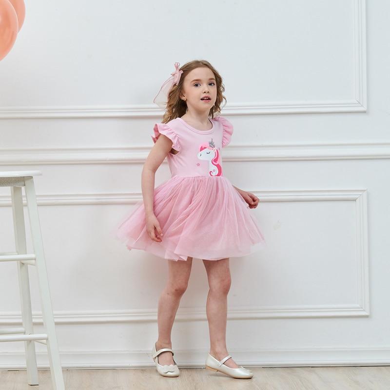 SHORT SLEEVED DRESS WITH UNICORN - 10001