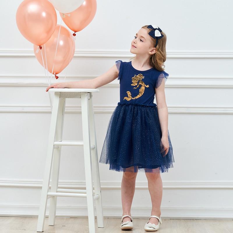 SHORT SLEEVED DRESS WITH MERMAID - 10004