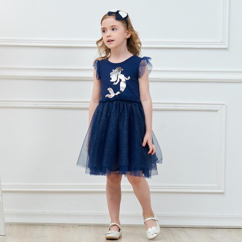 SHORT SLEEVED DRESS WITH MERMAID - 10004