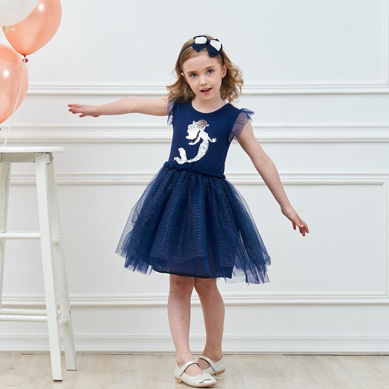 SHORT SLEEVED DRESS WITH MERMAID - 10004