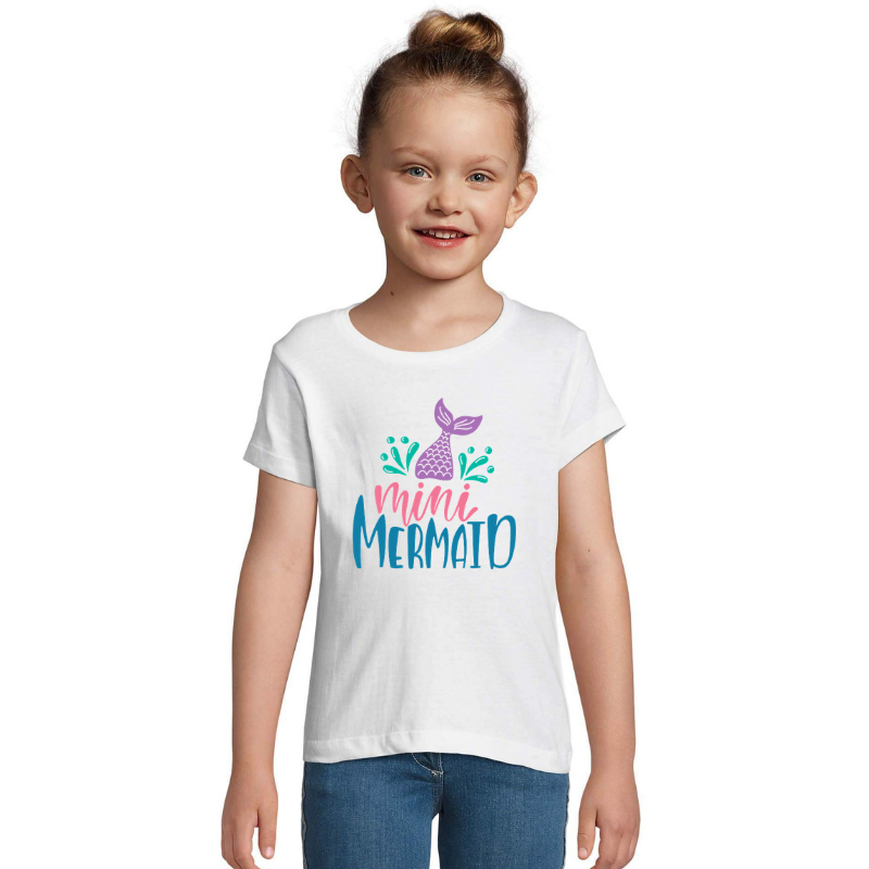 SHORT SLEEVED T-SHIRT WITH MERMAID FOR GIRLS - 10642
