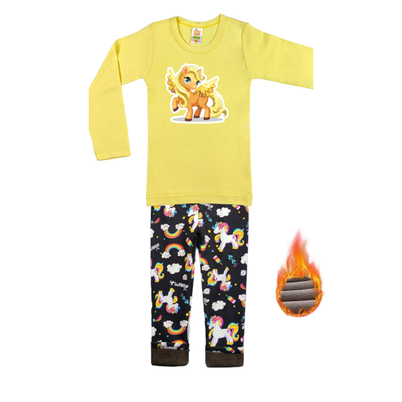 SET OF WARM LEGGINGS AND BLOUSE FOR GIRLS - 11832