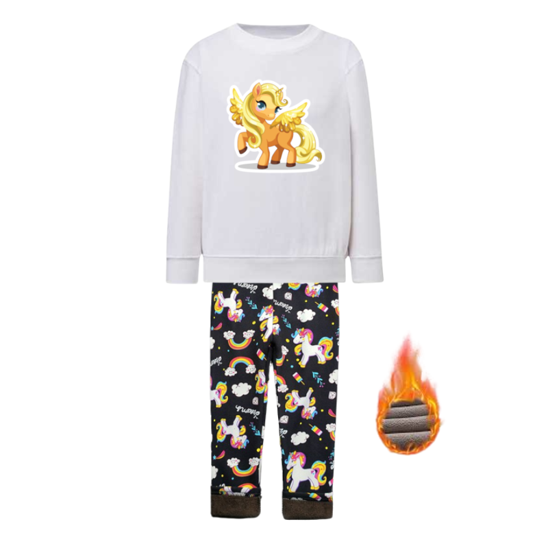 SET OF WARM LEGGINGS AND FOOTER FOR GIRLS - 11847