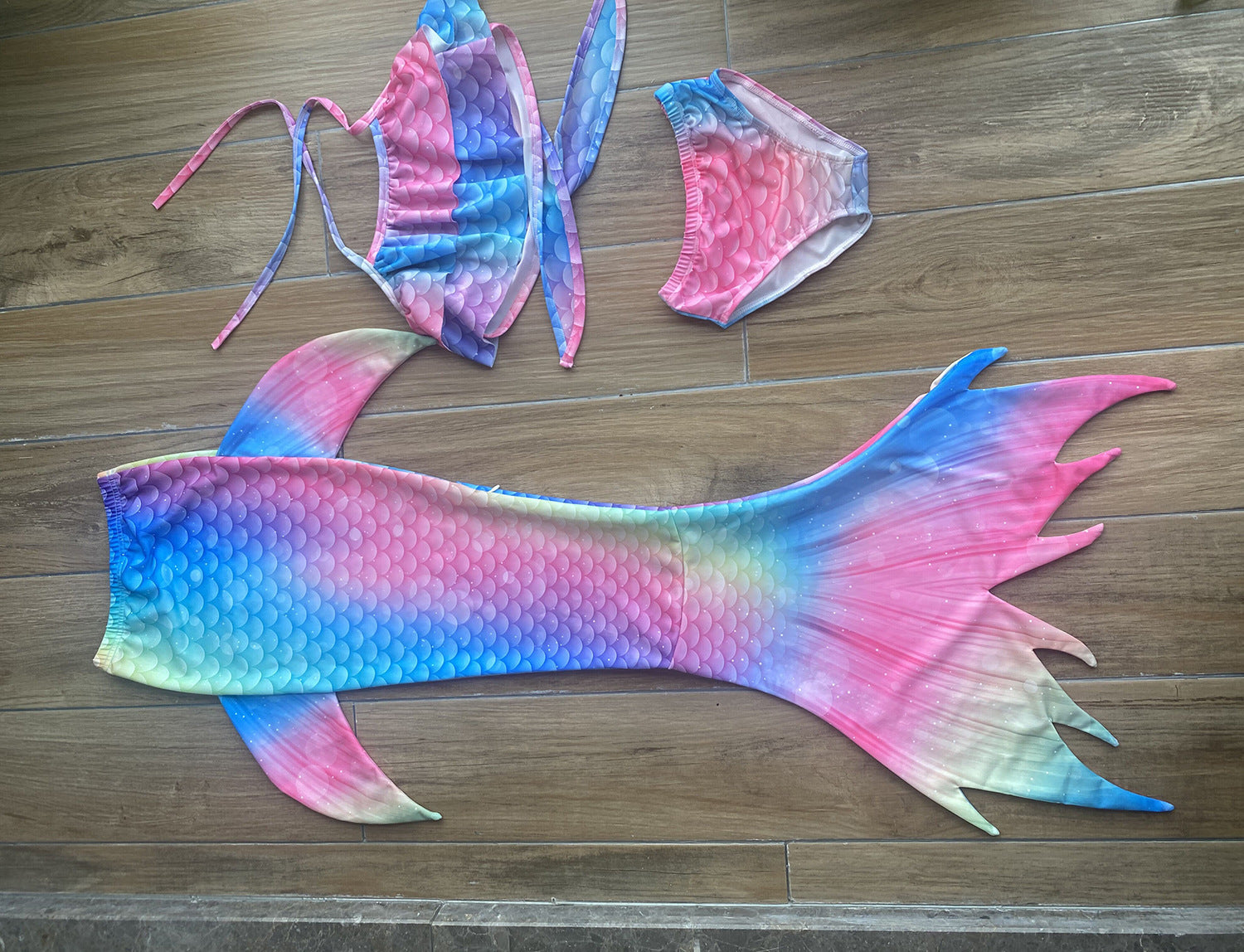 SET OF BIKINI SWIMSUIT FOR GIRLS WITH MERMAID TAIL - 11997
