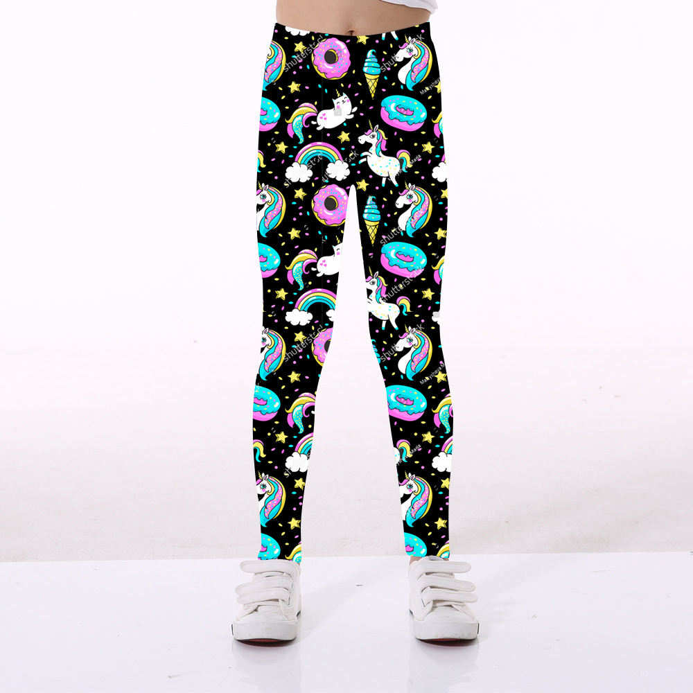 LEGGINGS FOR GIRLS WITH UNICORNS