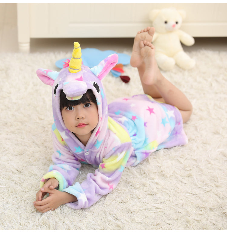 UNICORN ROBE WITH HOODIE FOR GIRLS - 12434