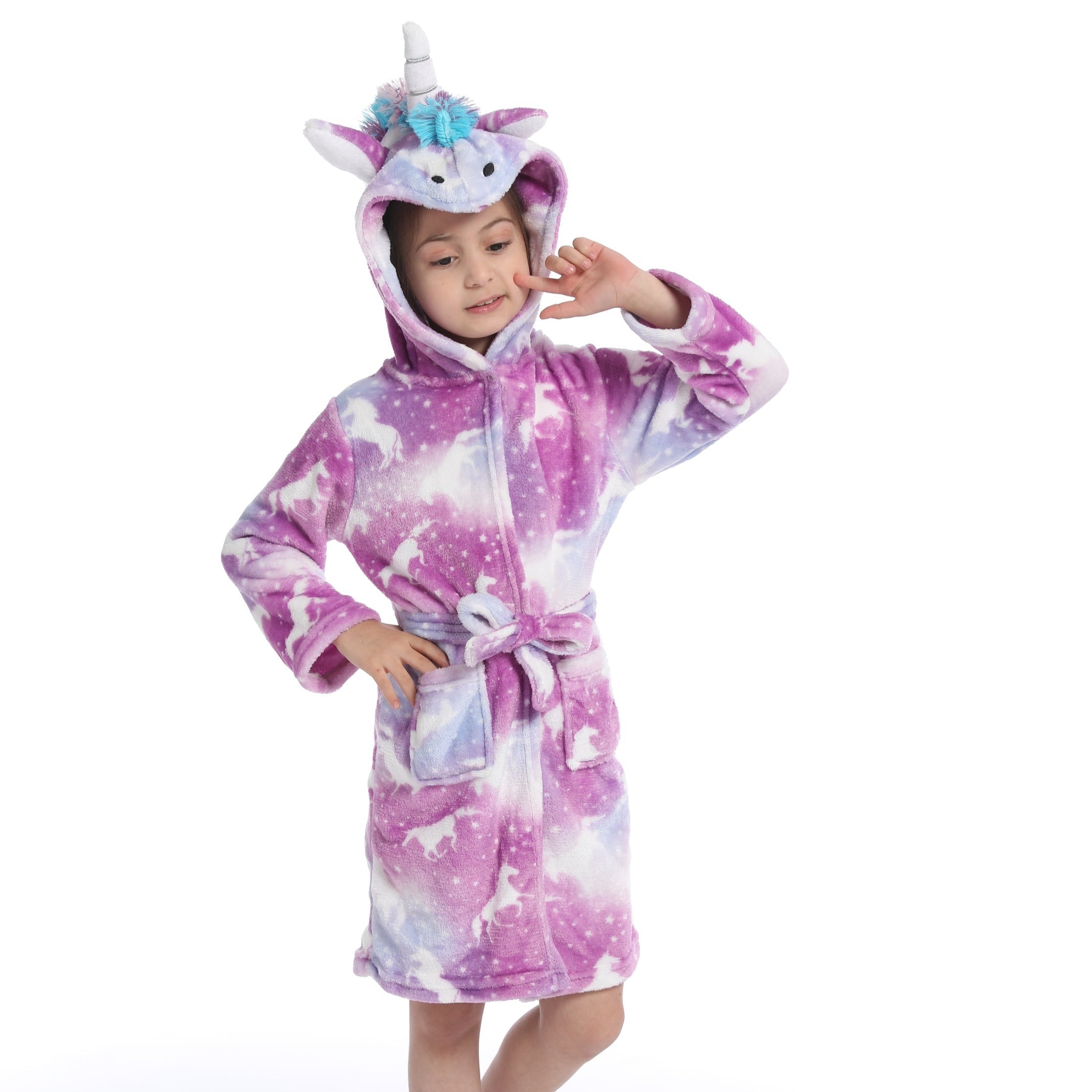 UNICORN ROBE WITH HOODIE FOR GIRLS - 12436