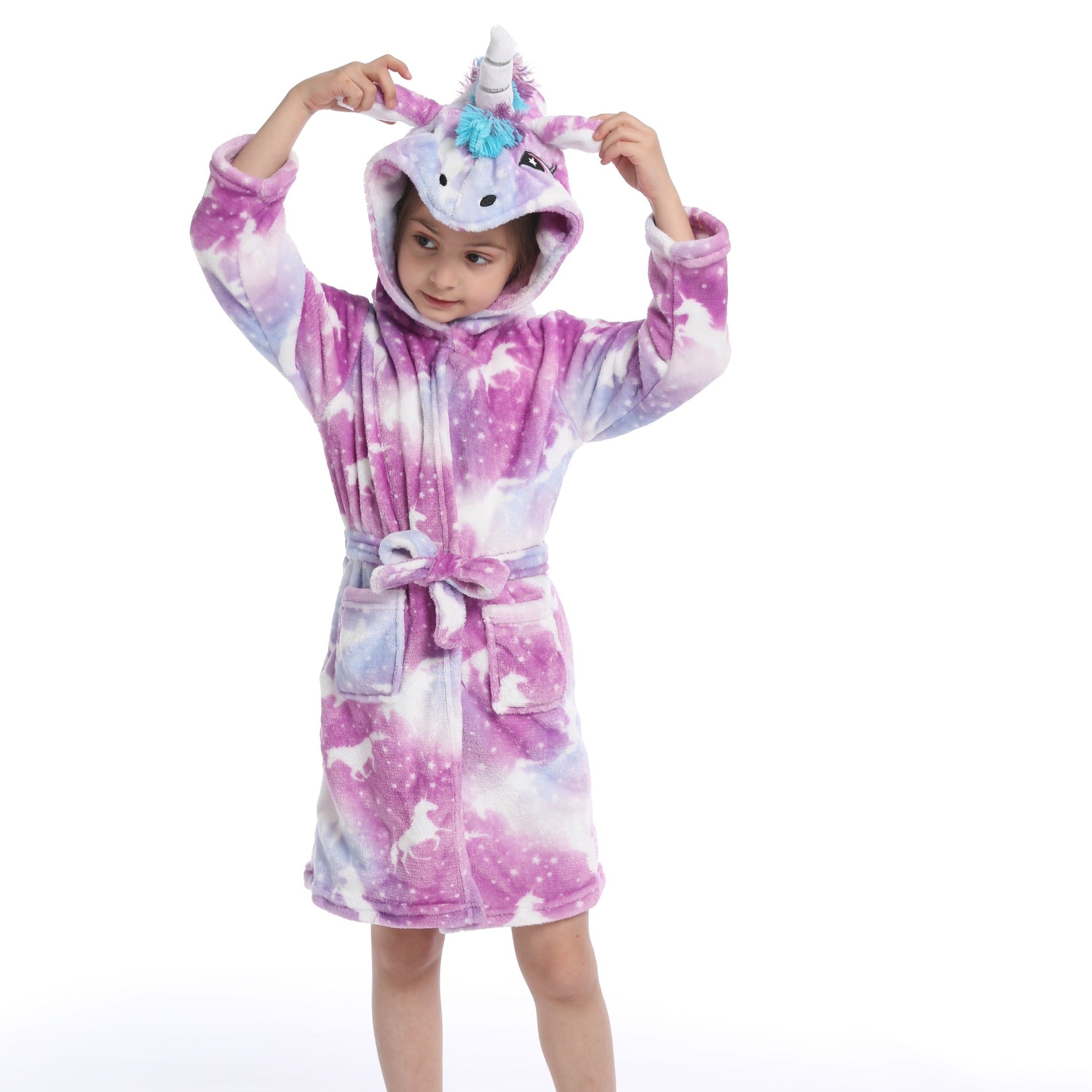 UNICORN ROBE WITH HOODIE FOR GIRLS - 12436