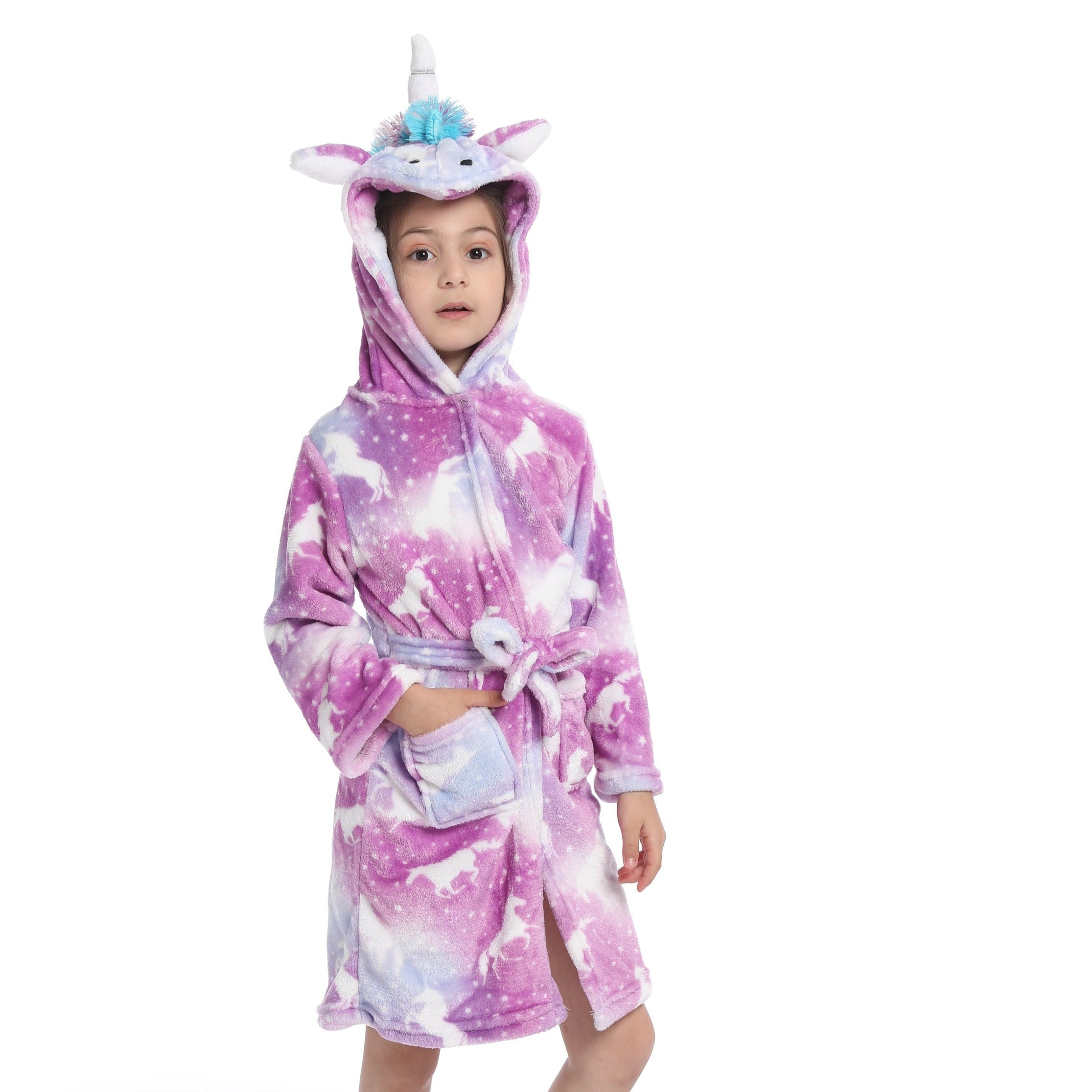 UNICORN ROBE WITH HOODIE FOR GIRLS - 12436