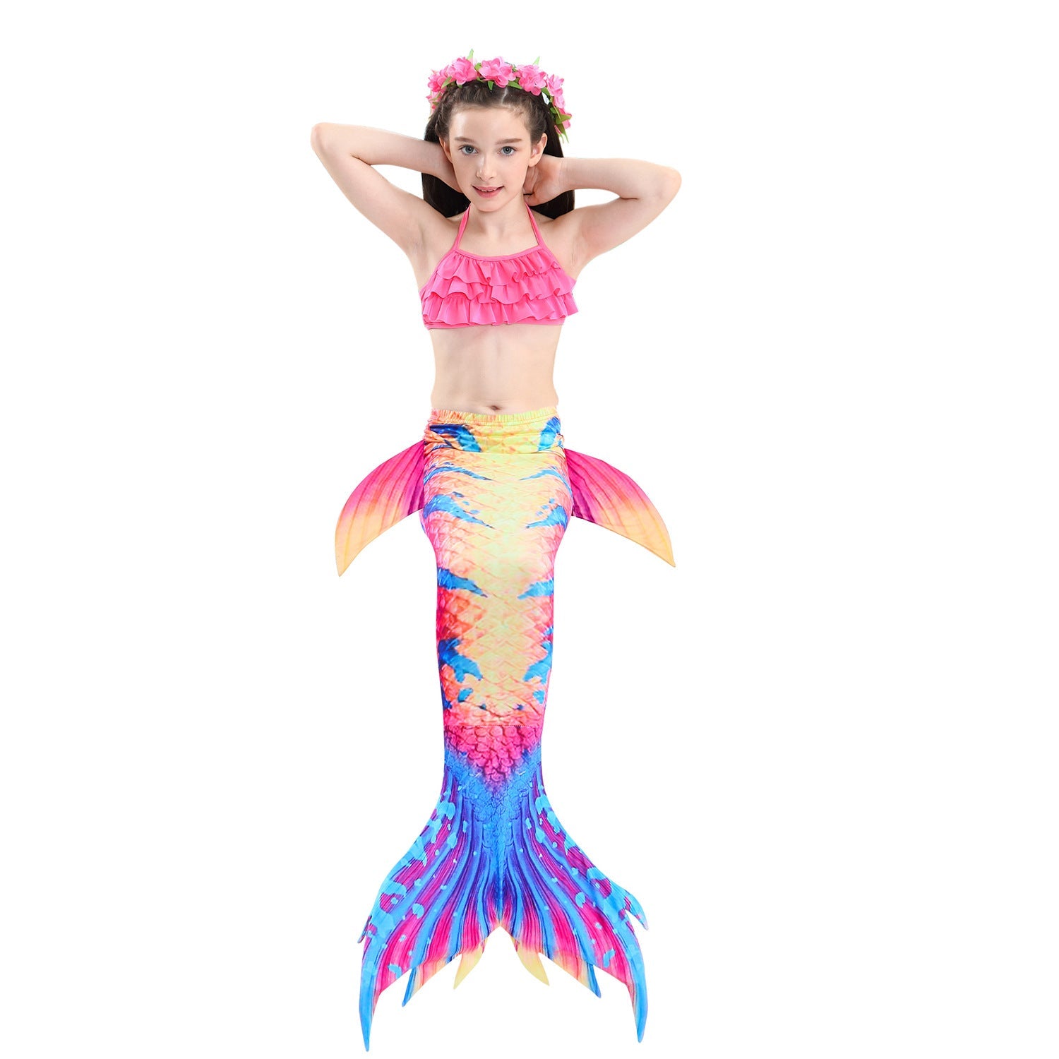SET OF BIKINI SWIMSUIT FOR GIRLS WITH MERMAID TAIL - 11678