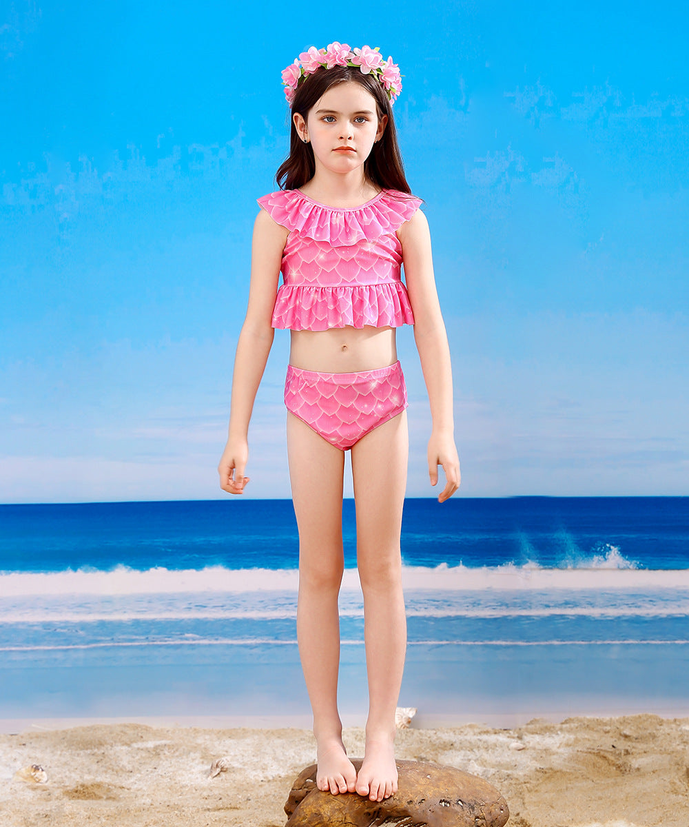 SET OF BIKINI SWIMSUIT FOR GIRLS WITH MERMAID TAIL - 11996