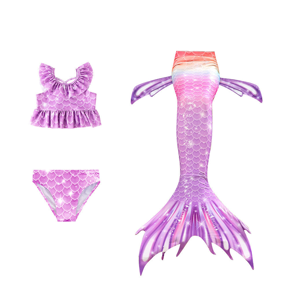 SET OF BIKINI SWIMSUIT FOR GIRLS WITH MERMAID TAIL - 11999