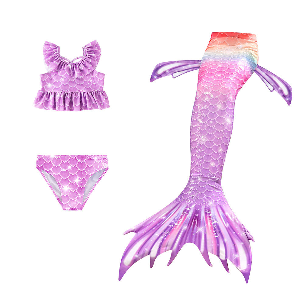 SET OF BIKINI SWIMSUIT FOR GIRLS WITH MERMAID TAIL - 11999