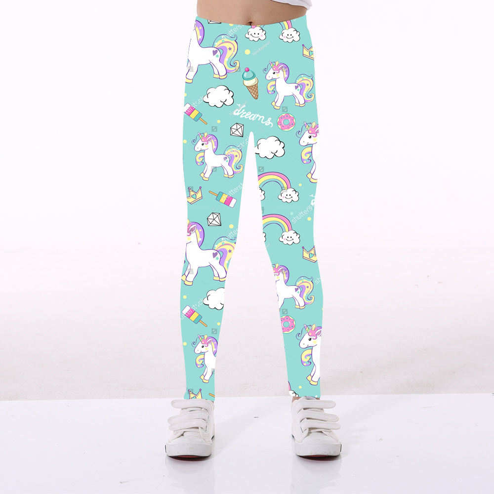 LEGGINGS FOR GIRLS WITH UNICORNS