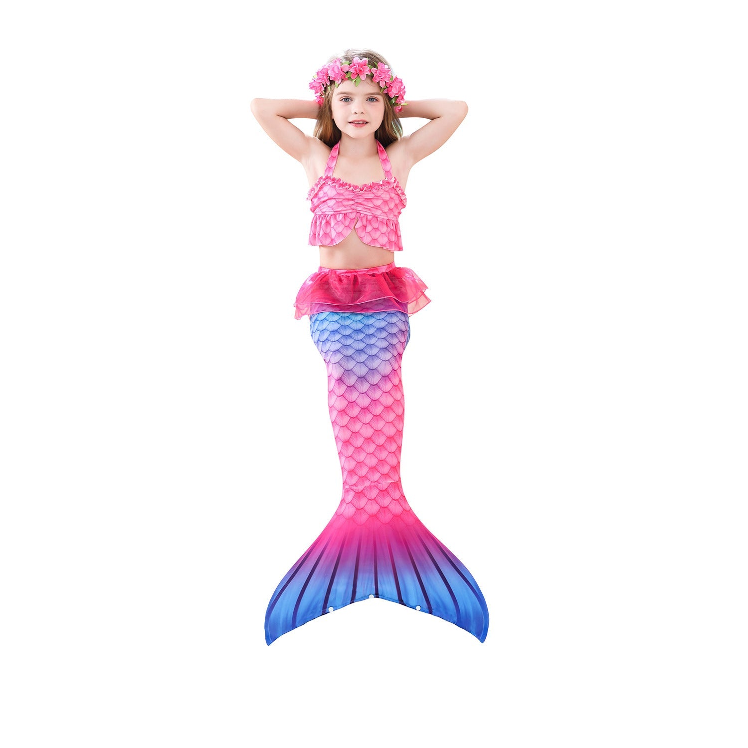 SET OF BIKINI SWIMSUIT FOR GIRLS WITH MERMAID TAIL - 11682