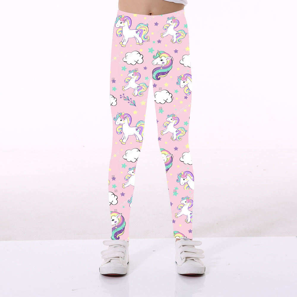 LEGGINGS FOR GIRLS WITH UNICORNS