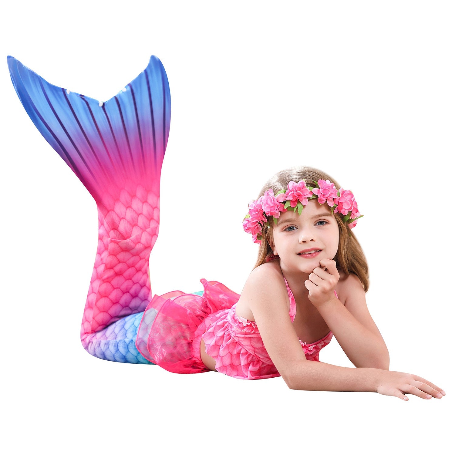 SET OF BIKINI SWIMSUIT FOR GIRLS WITH MERMAID TAIL - 11682