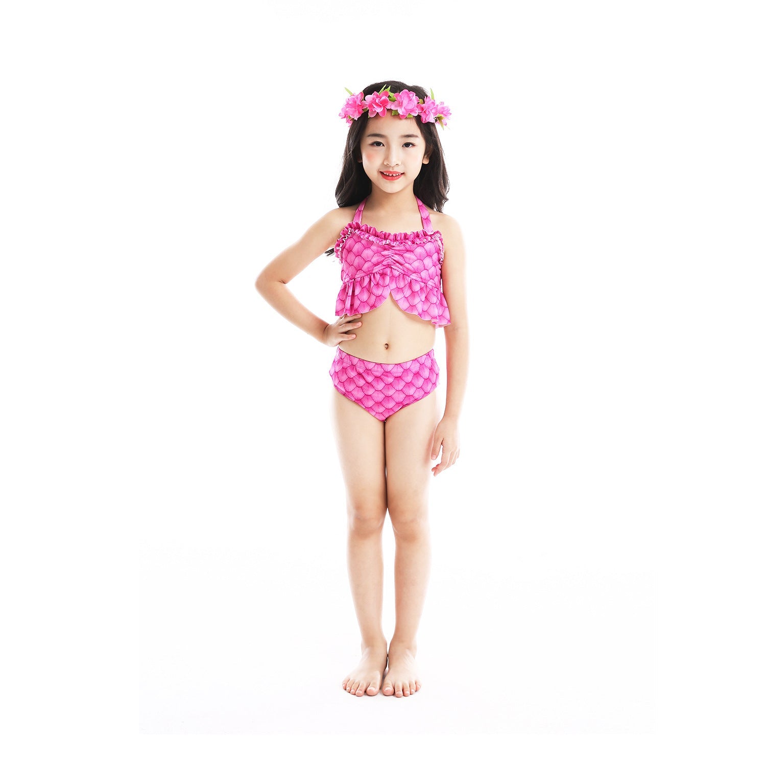 SET OF BIKINI SWIMSUIT FOR GIRLS WITH MERMAID TAIL - 11683