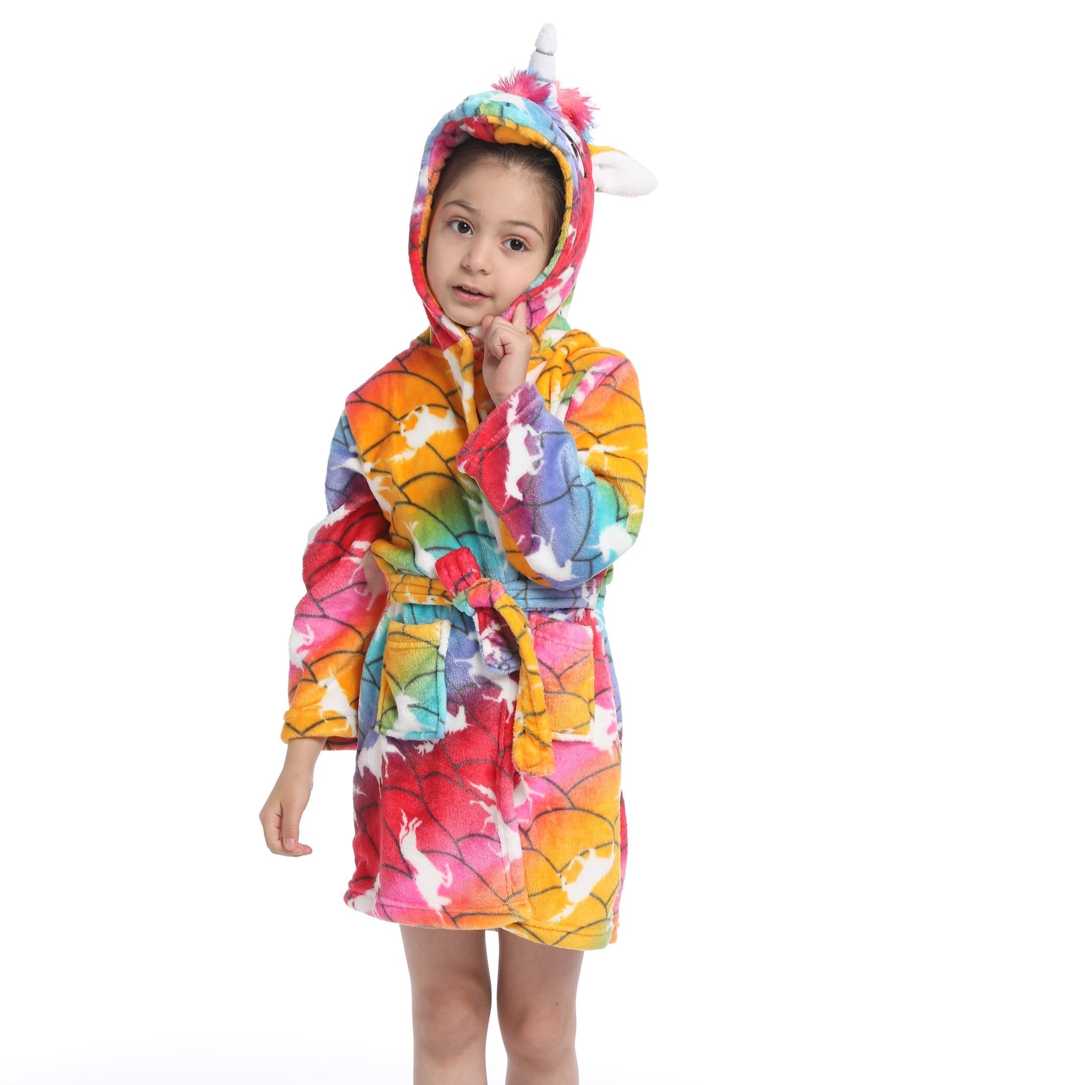 UNICORN ROBE WITH HOODIE FOR GIRLS - 12440