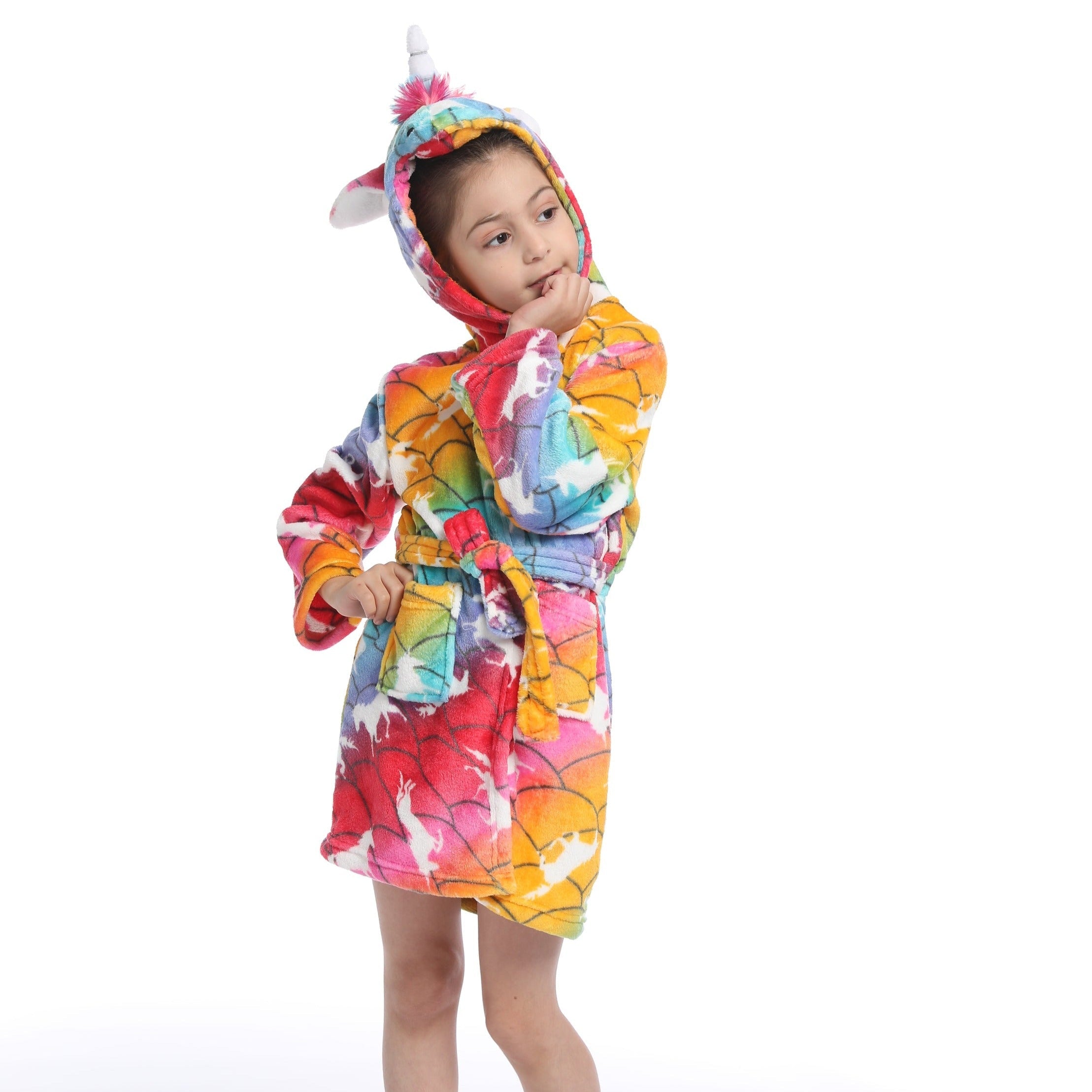 UNICORN ROBE WITH HOODIE FOR GIRLS - 12440