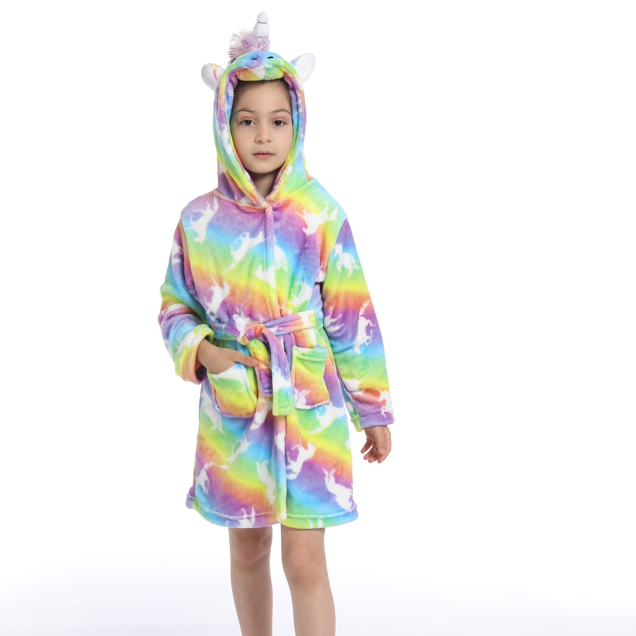 UNICORN ROBE WITH HOODIE FOR GIRLS - 12435