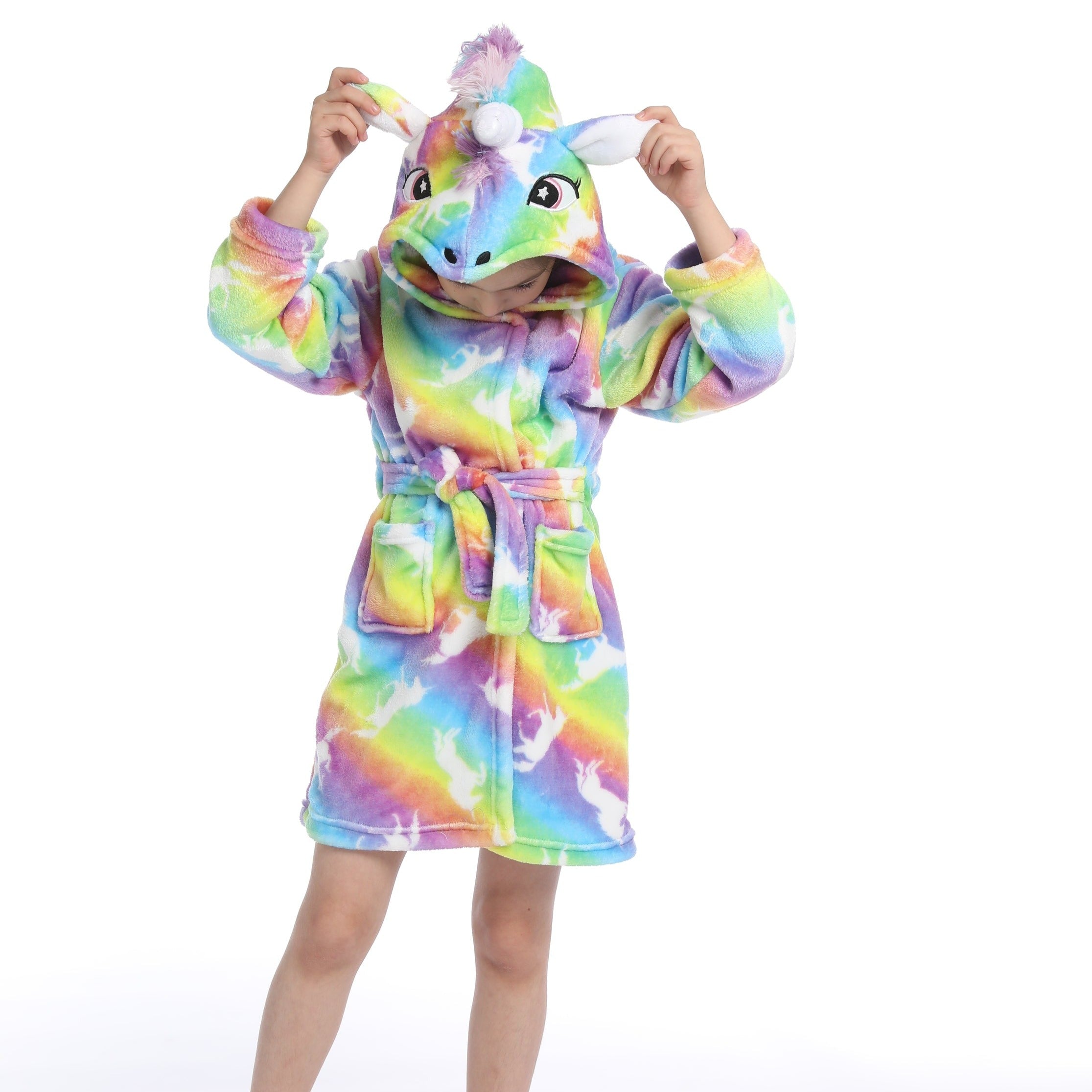 UNICORN ROBE WITH HOODIE FOR GIRLS - 12435