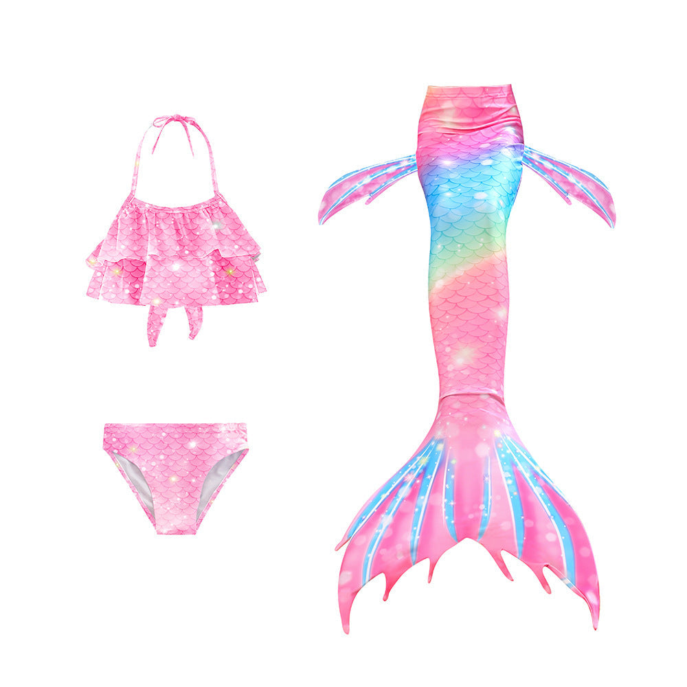 SET OF BIKINI SWIMSUIT FOR GIRLS WITH MERMAID TAIL - 11998