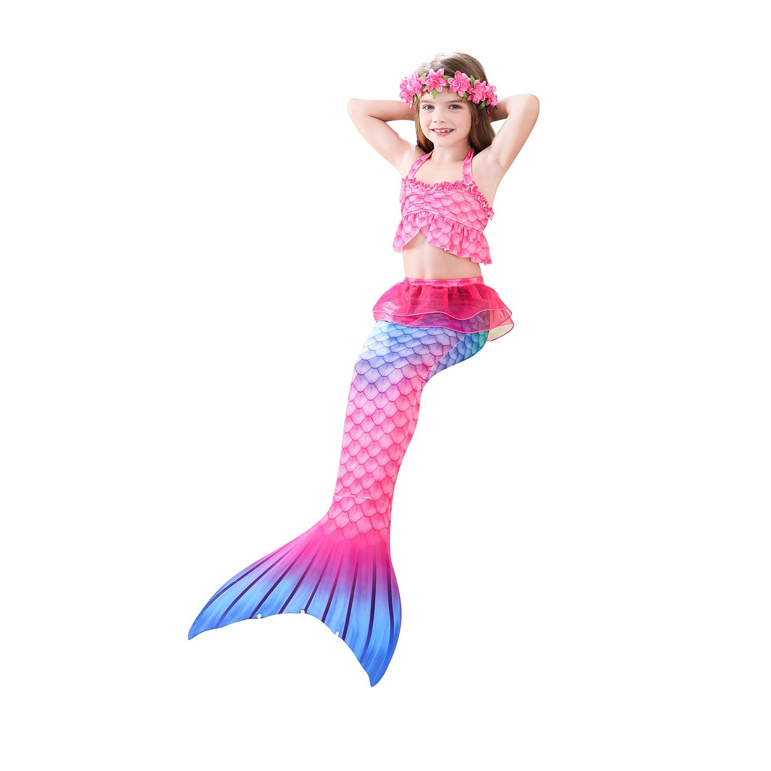 SET OF BIKINI SWIMSUIT FOR GIRLS WITH MERMAID TAIL - 11682
