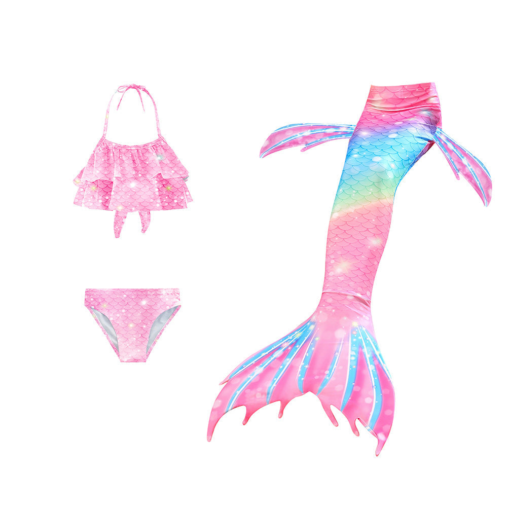 SET OF BIKINI SWIMSUIT FOR GIRLS WITH MERMAID TAIL - 11998