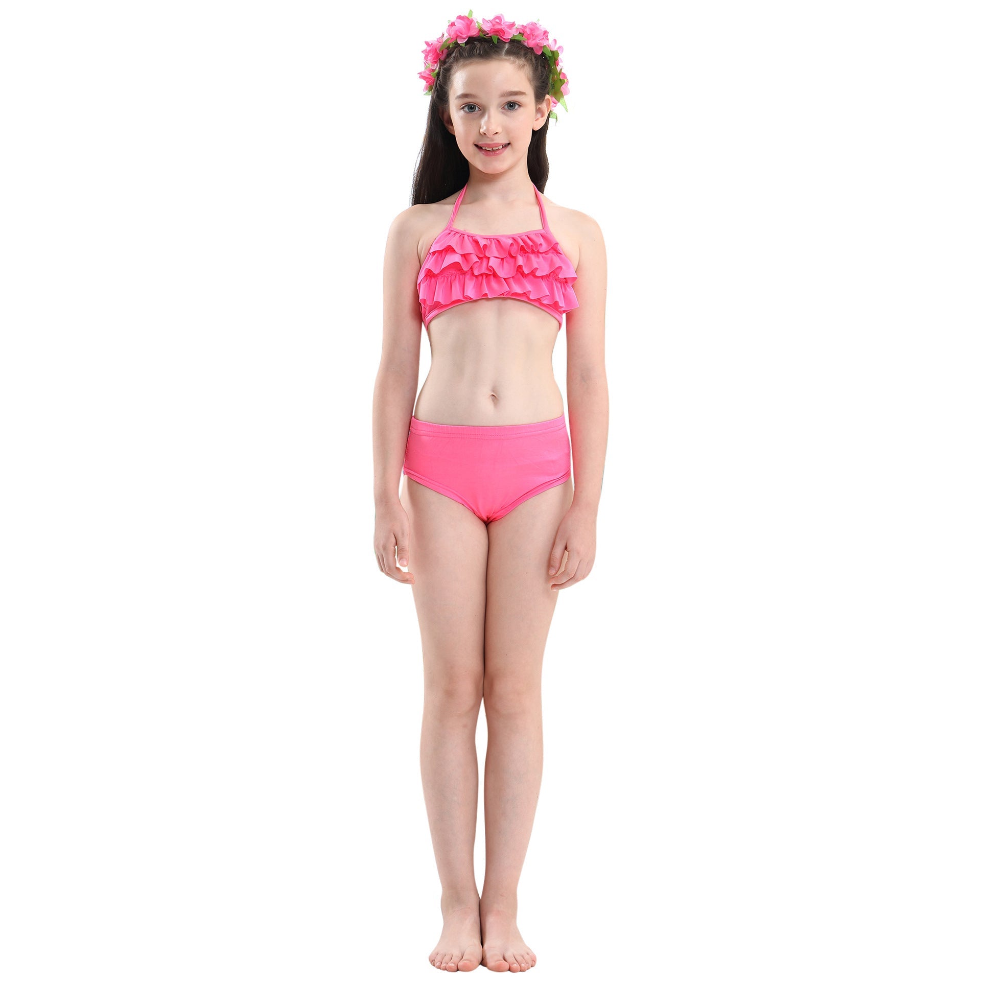 SET OF BIKINI SWIMSUIT FOR GIRLS WITH MERMAID TAIL - 11678