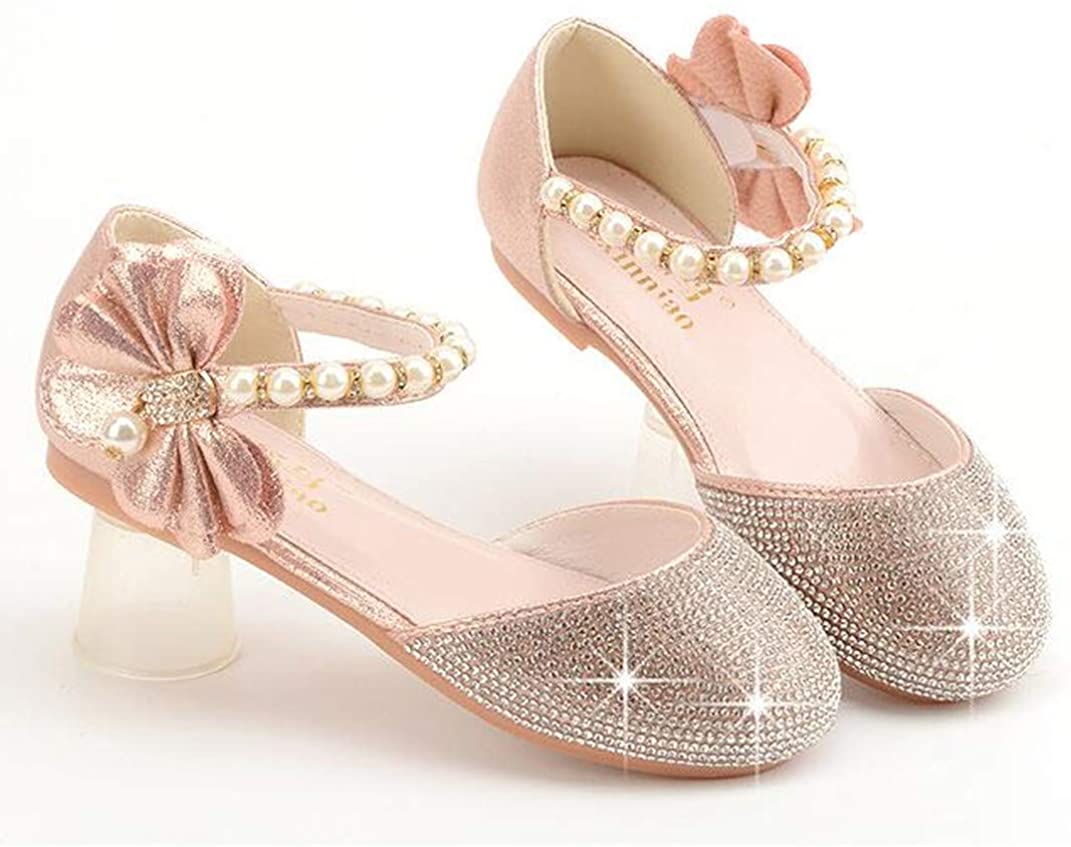 ROSE PINK SHOES WITH SPARKLING RHINESTONES FOR GIRLS - 11646