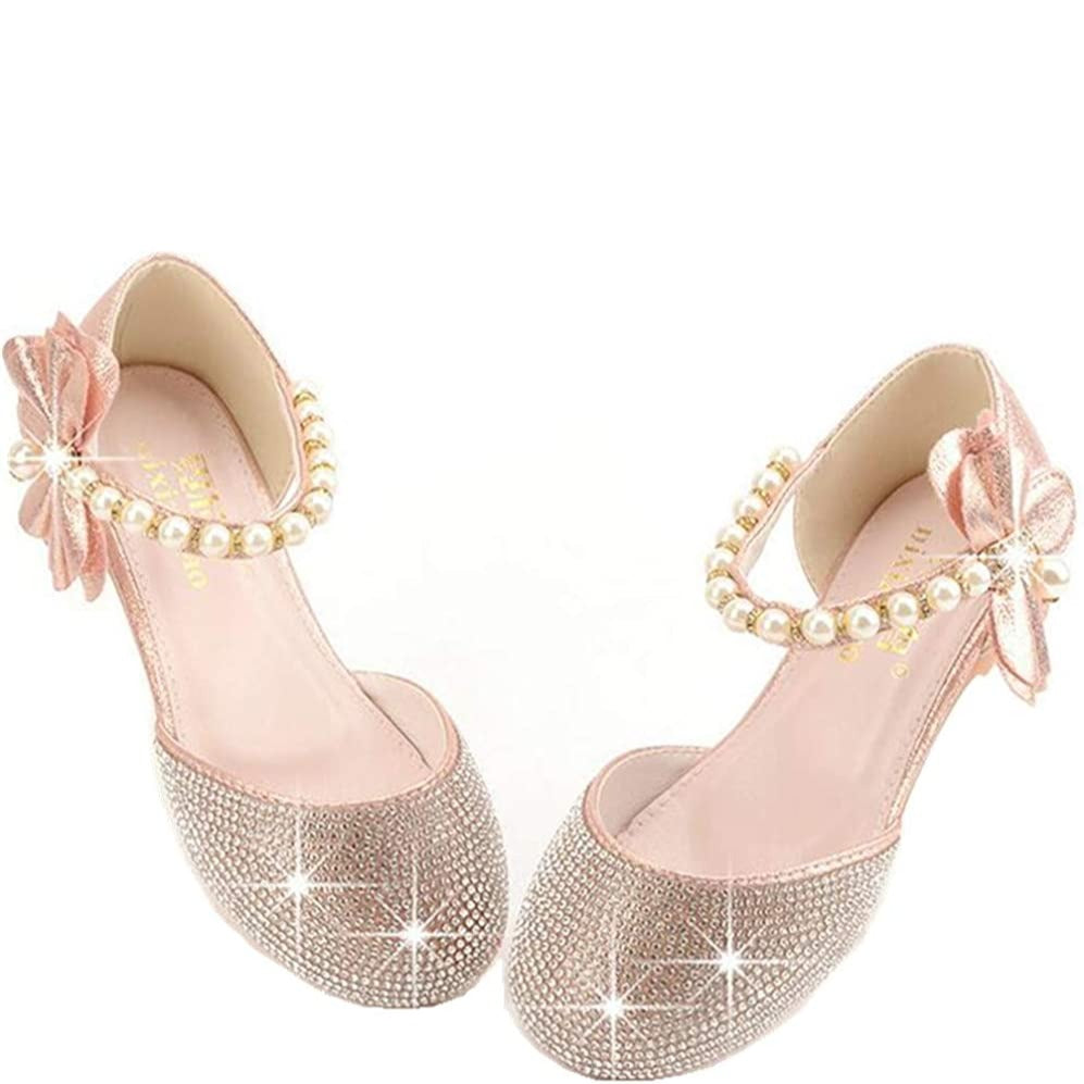 ROSE PINK SHOES WITH SPARKLING RHINESTONES FOR GIRLS - 11646