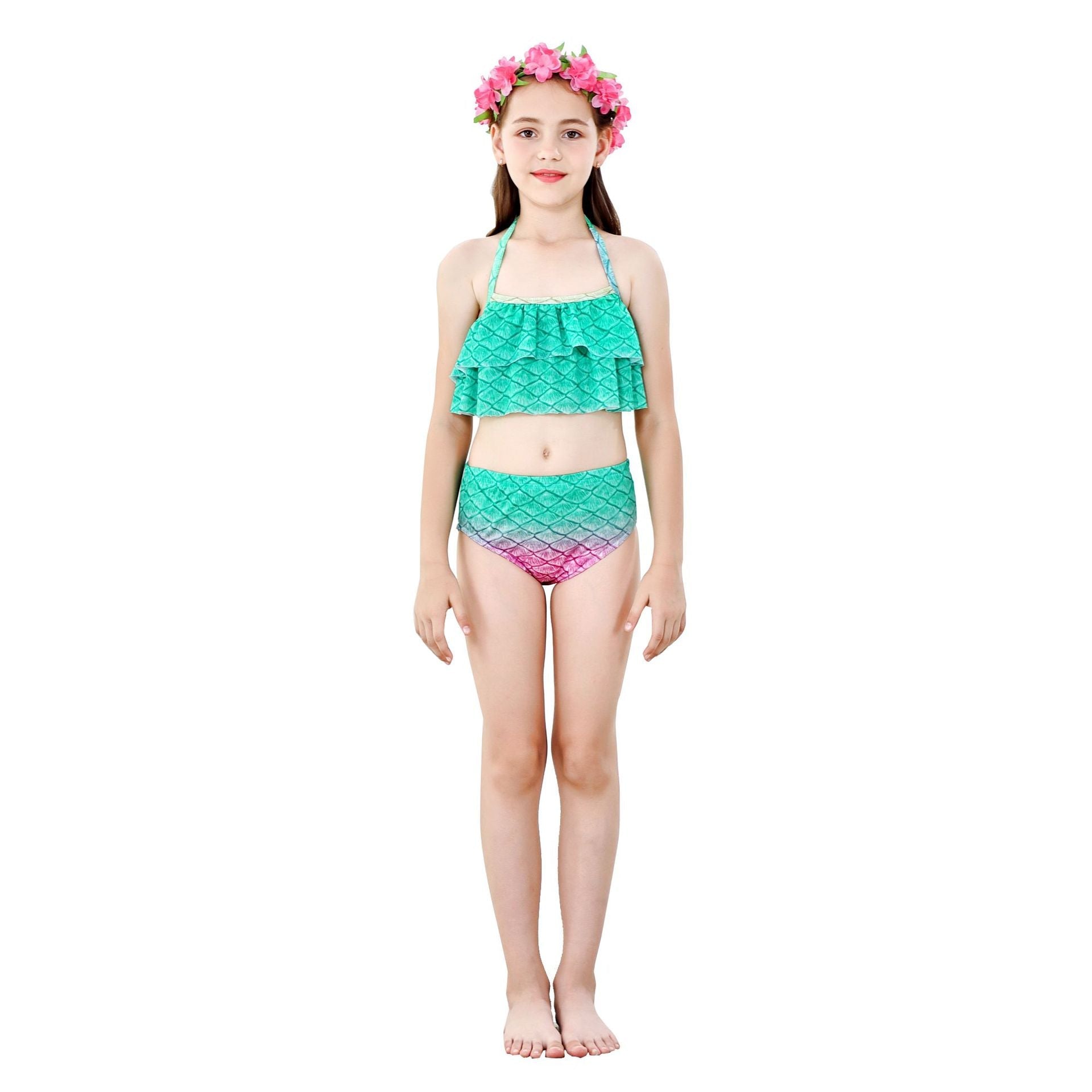 SET OF BIKINI SWIMSUIT FOR GIRLS WITH MERMAID TAIL - 11680