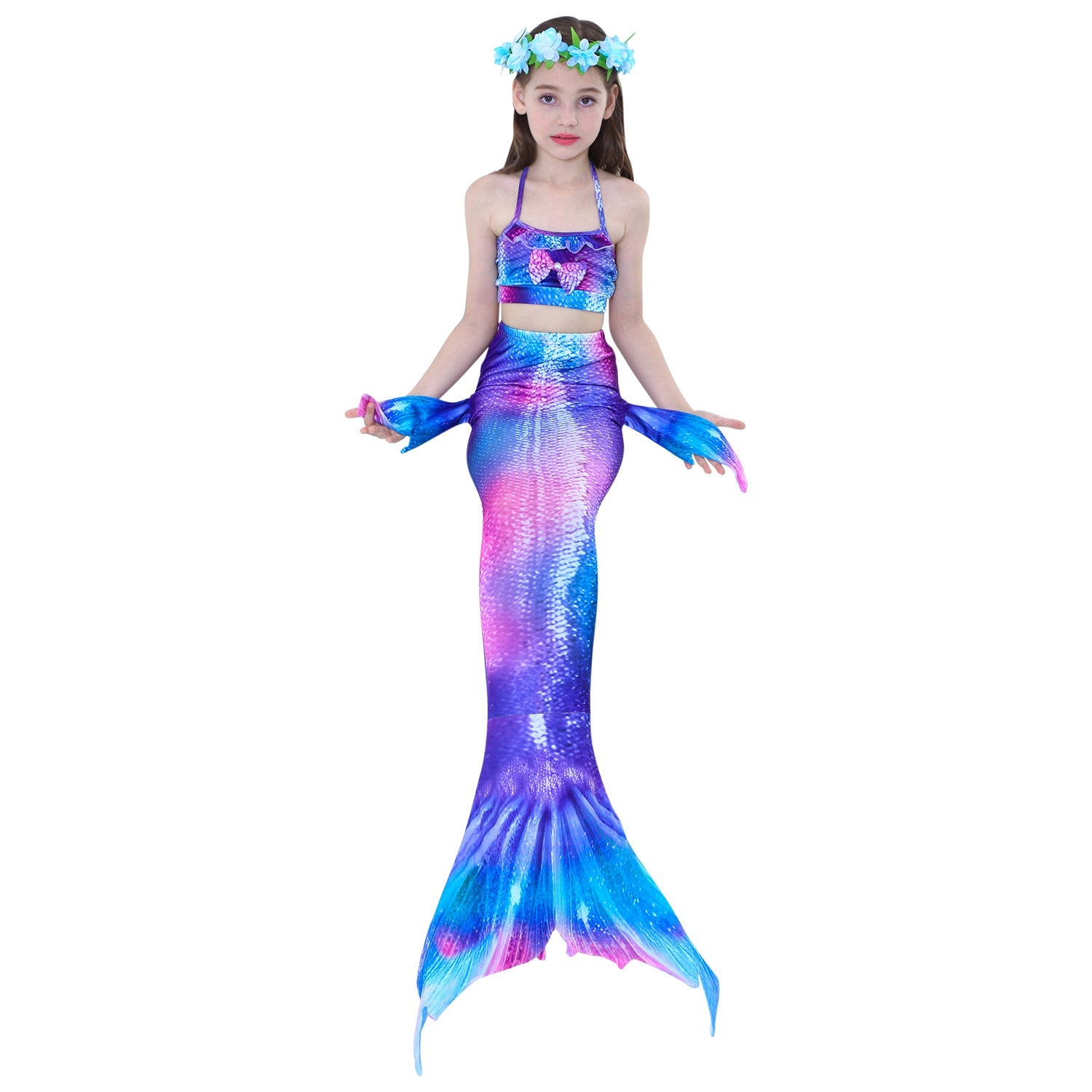 SET OF BIKINI SWIMSUIT FOR GIRLS WITH MERMAID TAIL - 11677