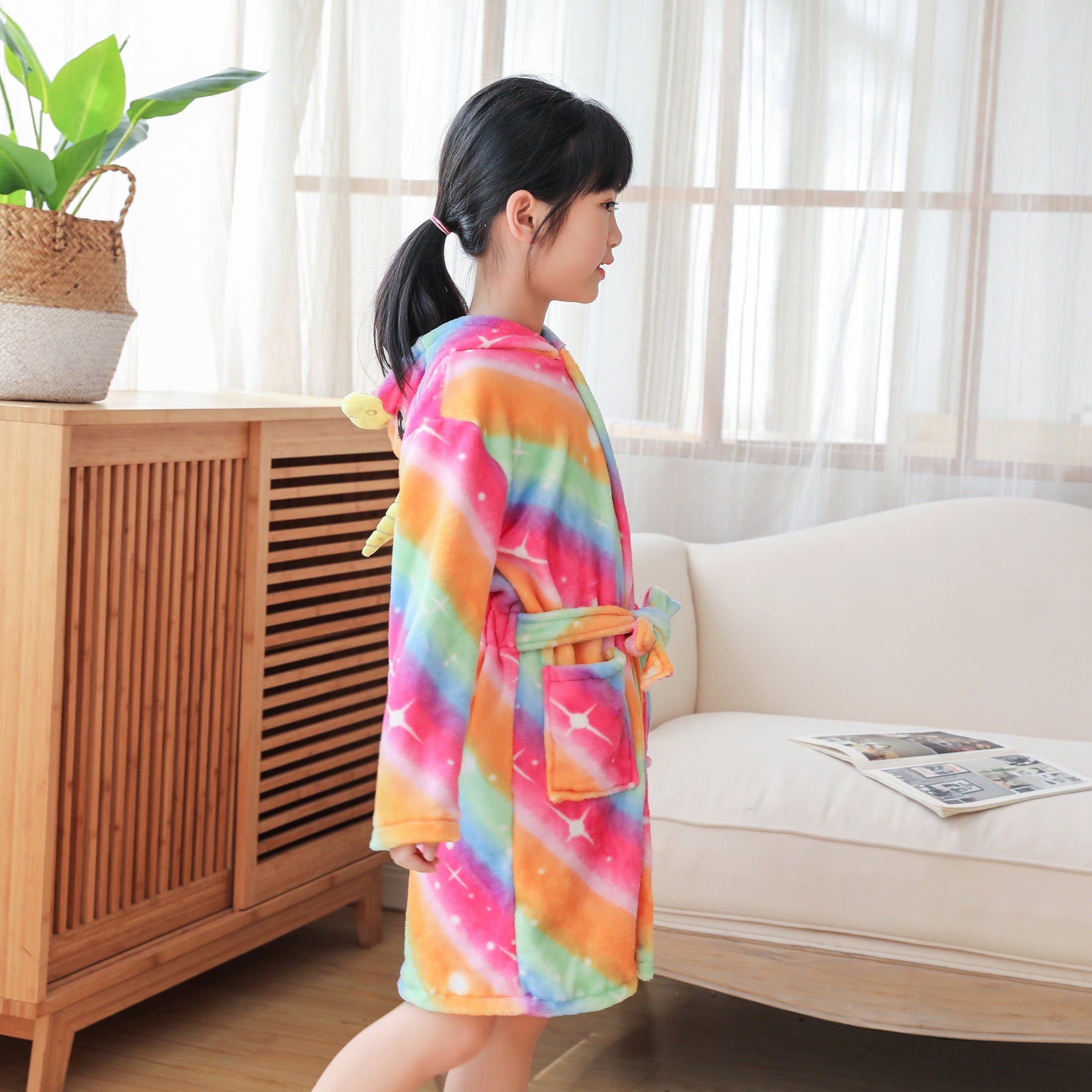 UNICORN ROBE WITH HOODIE FOR GIRLS - 12439