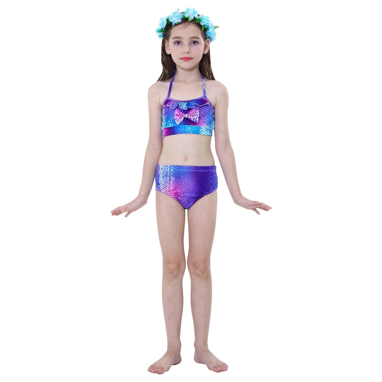 SET OF BIKINI SWIMSUIT FOR GIRLS WITH MERMAID TAIL - 11677