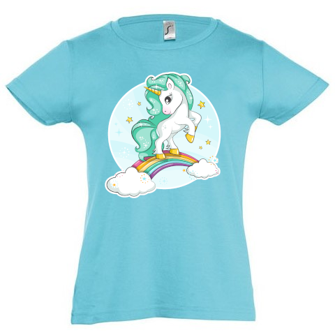 SHORT SLEEVED T-SHIRT WITH UNICORN FOR GIRLS - 10647/9