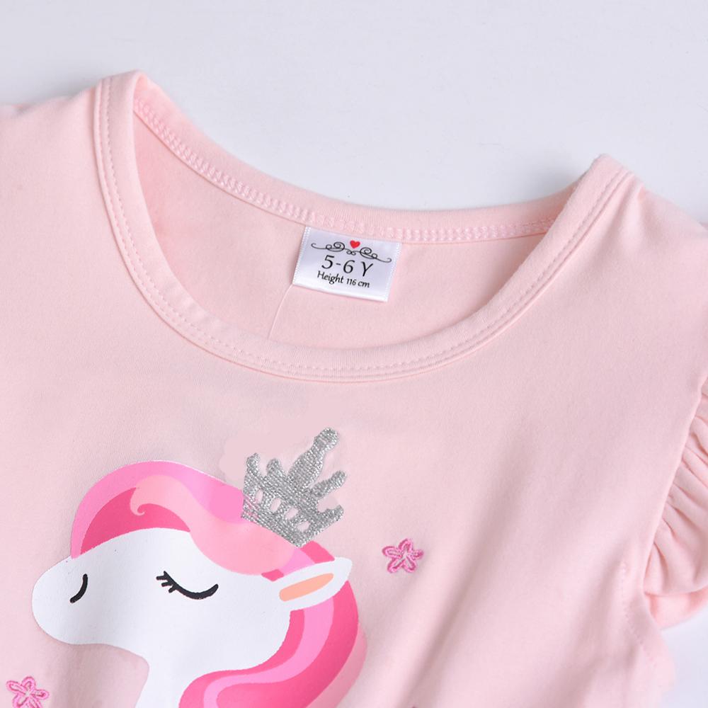 SHORT SLEEVED DRESS WITH UNICORN - 10001