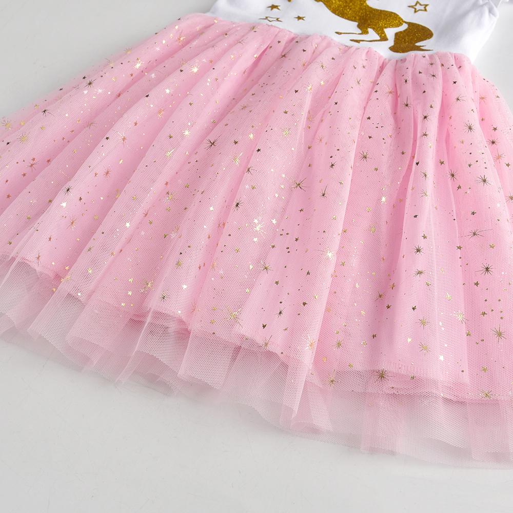 SHORT SLEEVED UNICORN DRESS - 10003