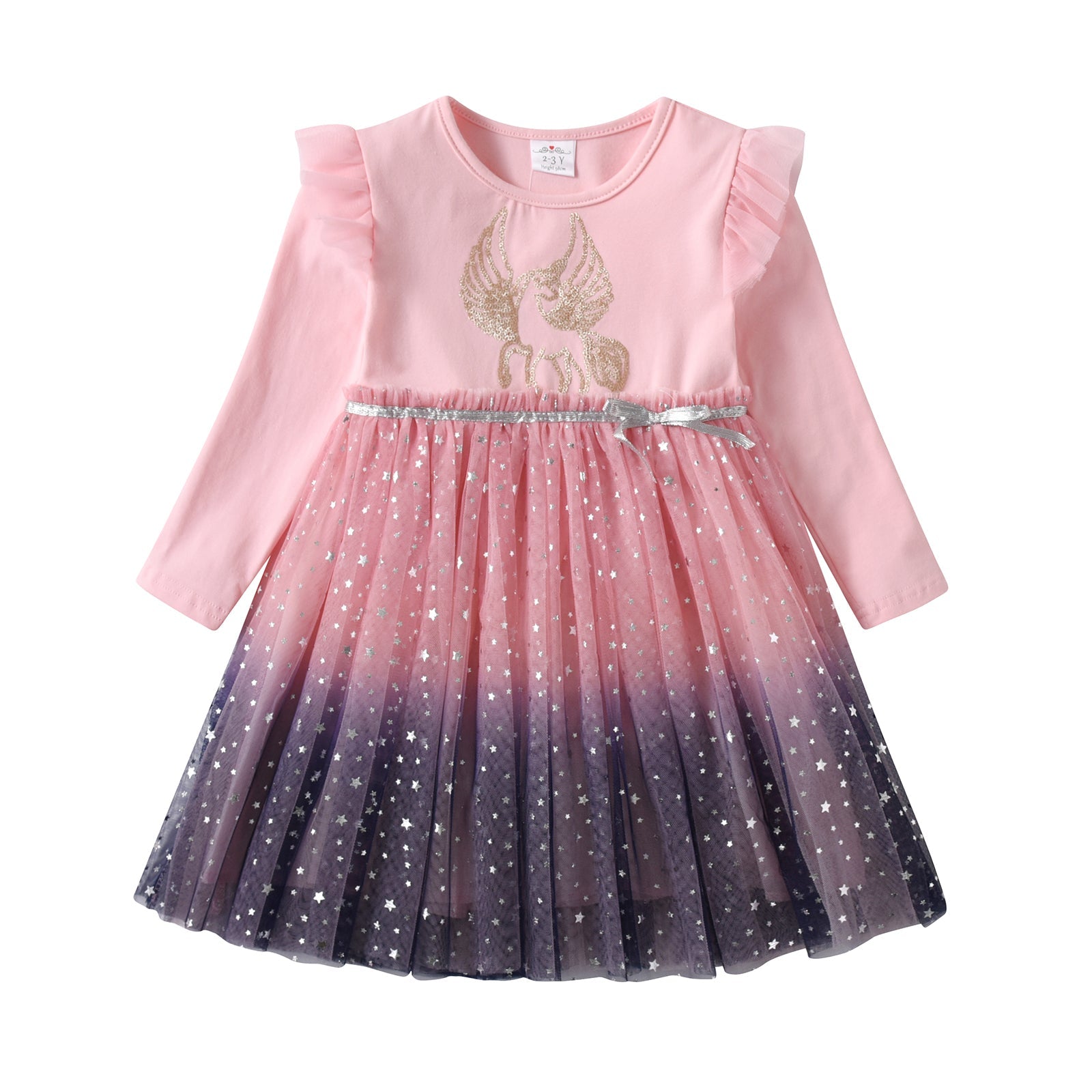 LONG SLEEVED UNICORN DRESS - 10792