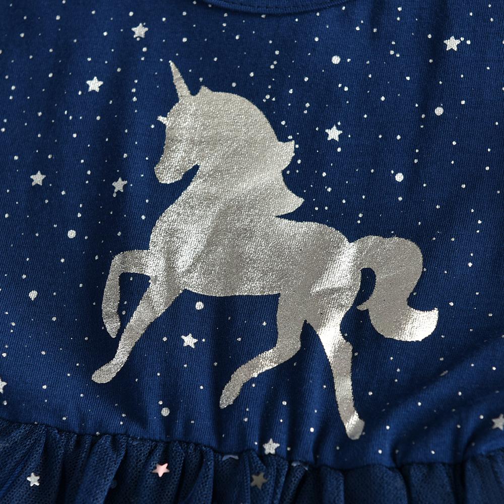 SHORT SLEEVED UNICORN DRESS - 10009