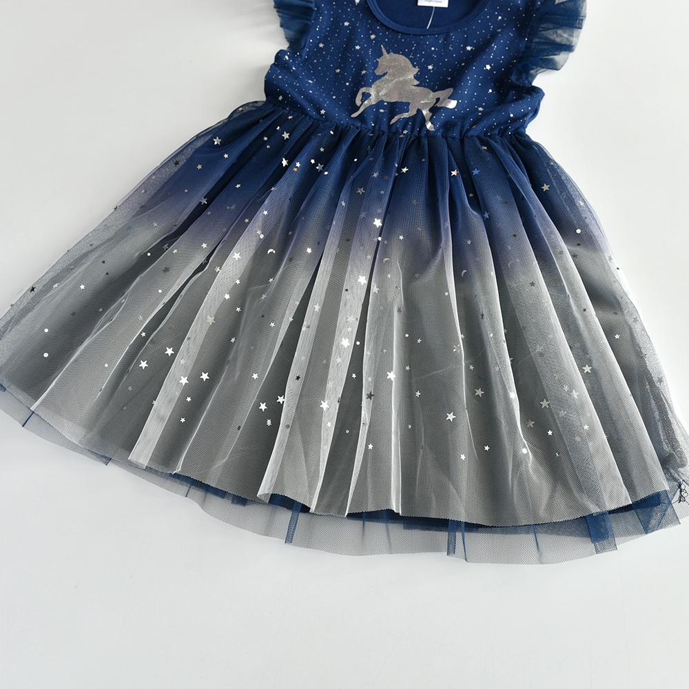 SHORT SLEEVED UNICORN DRESS - 10009