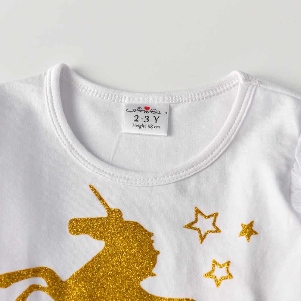 LONG SLEEVED DRESS WITH UNICORN - 10803